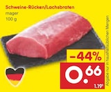 Schweine-Rücken bei Netto Marken-Discount im Heideck Prospekt für 0,66 €