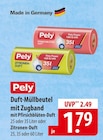 Duft-Müllbeutel mit Zugband Pfirsichblüten-Duft im Angebot bei famila Nordost in Stade Duft-Müllbeutel mit Zugband Pfirsichblüten-Duft Angebote von Pely bei famila Nordost Stade für 1,79 €