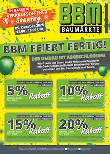 Aktueller BBM Baumarkt Prospekt für Twistringen und Ungebung, Seiten zum blättern BBM Baumarkt Prospekt BBM FEIERT FERTIG! mit Seiten in Twistringen und Umgebung