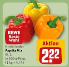 Paprika Mix im Angebot bei REWE in Wunstorf Paprika Mix Angebote von REWE Beste Wahl bei REWE Wunstorf für 2,22 €