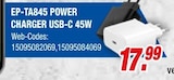 EP-TA845 Power Charger USB-C 45W bei expert im Mainaschaff Prospekt für 17,99 €
