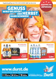 Getränkemärkte Prospekt von Durst.de Bentwisch Durst.de Prospekt: "Du bestellst. Durst liefert.", 2 Seiten, 11.10.2025 - 24.10.2025