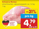 Schweine-Rücken bei Netto Marken-Discount im Prospekt "" für 4,79 €