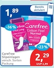 Slipeinlagen von Carefree für 1,89 € bei budni im Angebot Slipeinlagen von Carefree im aktuellen budni Prospekt