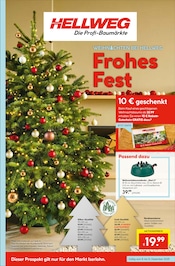 Weihnachtsbaum im Hellweg Prospekt in Iserlohn Aktueller Hellweg Prospekt mit Weihnachtsbaum, "Die Profi-Baumärkte", Seite 1
