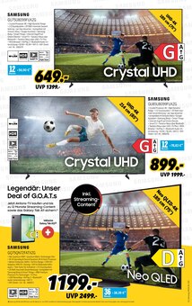 Fernseher im MEDIMAX Prospekt "TEAM FAMILIENKINO: FUSSBALL FÜR DIE GANZE FAMILIE MIT SAMSUNG" mit 16 Seiten (Halle (Saale))