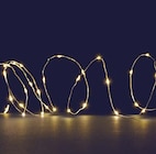 Guirlande Micro LED à piles câble argent - Botanic Guirlande Micro LED à piles câble argent à 7,99 € dans le catalogue Botanic