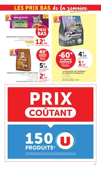 Promotion Croquettes Chien dans le prospectus Hyper U, valable du 22/09/2026 au 04/10/2026 Promo Croquettes Chien dans le catalogue Hyper U du moment à la page 27