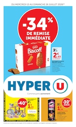 Prospectus Hyper U à Reims "-34% DE REMISE IMMÉDIATE", 32 pages, 15/07/2026 - 26/07/2026