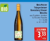 Aktuelles Thüngersheimer Ravensburg Silvaner Wein Bio Angebot bei Marktkauf in Nürnberg ab 3,33 €