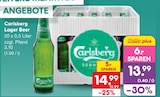 Lager Beer im Angebot bei Netto Marken-Discount in Auerbach Lager Beer Angebote von Carlsberg bei Netto Marken-Discount Auerbach für 13,99 €