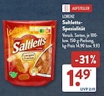 Aktuelle Cracker Angebote bei ALDI SÜD in Düsseldorf Aktuelles Saltletts-Spezialität Angebot bei ALDI SÜD in Düsseldorf ab 1,49 €
