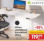 Höhenverstellbarer Schreibtisch Office Angebote von Juskys bei Netto Marken-Discount Marl für 119,99 €