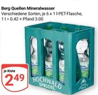 Aktuelles Berg Quellen Mineralwasser Angebot bei GLOBUS in Trier ab 2,49 €
