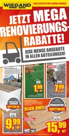 Aktueller wohnen & sparen Wiegand Möbel & Einrichtung Prospekt in Rödental und Umgebung, "JETZT MEGA RENOVIERUNGSRABATTE!" mit 6 Seiten, 02.05.2026 - 31.05.2026