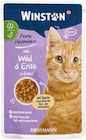 Katze Feine Häppchen Wild & Ente im Angebot bei Rossmann in Hilden Katze Feine Häppchen Wild & Ente Angebote von Winston bei Rossmann Hilden für 0,25 €