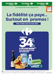 Prospectus Carrefour Proximité "La fidélité ça paye... Surtout en promos!", 10 pages, 01/03/2024 - 31/03/2024