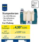 Stumpenkerzen von Metro Professional für 5,94 € bei METRO im Angebot Stumpenkerzen von Metro Professional im aktuellen METRO Prospekt