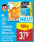 XXL-Schweineschnitzel Wiener Art im Angebot bei ALDI Nord in Göttingen XXL-Schweineschnitzel Wiener Art Angebote von JACK'S FARM bei ALDI Nord Göttingen für 3,79 €