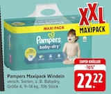 Maxipack Windeln Angebote von Pampers bei E center Tübingen für 22,22 €