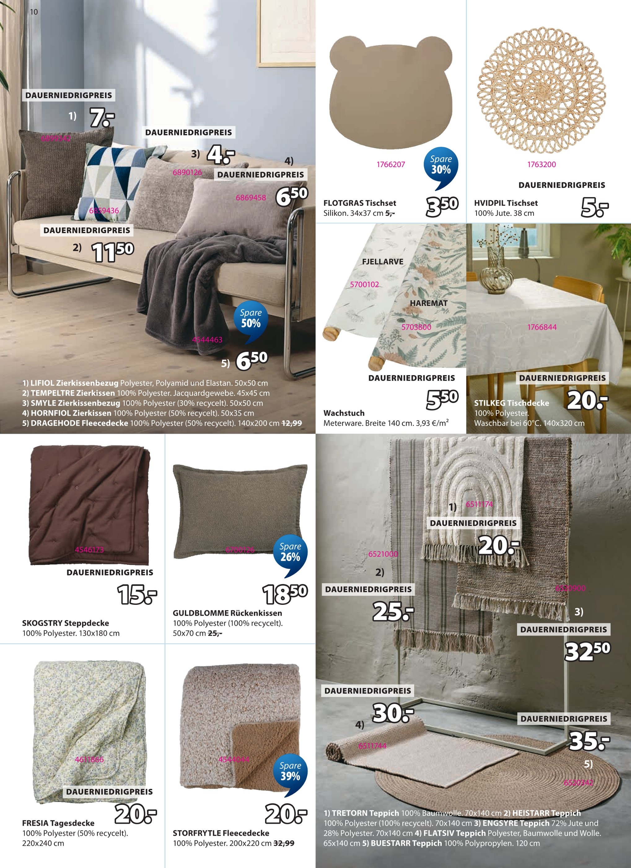 JYSK Tischdecke Angebot ᐅ Finde den Preis im aktuellen Prospekt