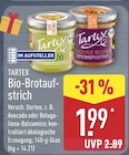 Bio-Brotaufstrich Avocado von Tartex für 1,99 € bei ALDI Nord im Angebot Bio-Brotaufstrich Avocado von Tartex im aktuellen ALDI Nord Prospekt