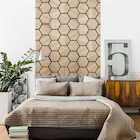 Panneau bois hexagonal chêne naturel 65x80x9mm - Protocol Home dans le catalogue Décor Discount