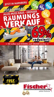 Aktueller Polstermöbel Fischer Prospekt (Nürnberg) Polstermöbel Fischer Prospekt "RÄUMUNGSVERKAUF" mit Seiten (Nürnberg)