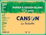 Pochette 12 Feuilles Dessin "C" à Grain 24x32cm 224g - CANSON - Intermarché Hyper Pochette 12 Feuilles Dessin "C" à Grain 24x32cm 224g - CANSON à 2,09 € dans le catalogue Intermarché Hyper