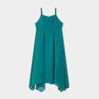 Robe longue fluide à bretelles vert menthe fille en promo chez La Halle Robe longue fluide à bretelles vert menthe fille dans le catalogue La Halle