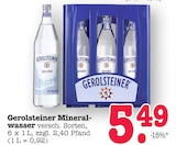 Mineralwasser im Angebot bei E center in Offenbach Mineralwasser Angebote von Gerolsteiner bei E center Offenbach für 5,49 €