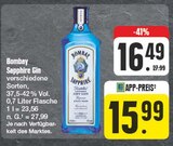 Sapphire Gin im Angebot bei EDEKA in Bautzen Sapphire Gin Angebote von Bombay bei EDEKA Bautzen für 15,99 €