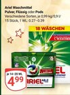 Waschmittel Pulver im Angebot bei GLOBUS in Rodgau Waschmittel Pulver Angebote von Ariel bei GLOBUS Rodgau für 4,99 €