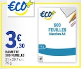 Ramette 500 feuilles - ECO+ en promo chez E.Leclerc Béziers à 3,30 €