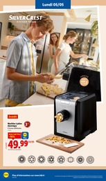 Prix et réduction Machine Pâtes dans le prospectus Lidl en cours Offre Machine Pâtes dans le catalogue Lidl du moment à la page 52