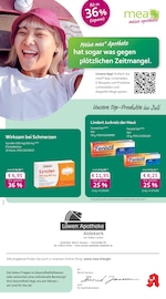 mea - meine apotheke Apotheken Prospekt der aktuellen Woche mit 4 Seiten, gültig von 01.07.2026 bis 31.07.2026, in Geldern und Umgebung Aktueller mea - meine apotheke Apotheken Prospekt in Geldern und Umgebung, "Unsere Juli-Angebote" mit 4 Seiten, 01.07.2026 - 31.07.2026