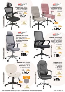 Bürostuhl im aktuellen Opti-Wohnwelt Prospekt (Würzburg) Bürostuhl im Opti-Wohnwelt Prospekt "Für Zuhause-Liebhaber" mit 64 Seiten (Würzburg)