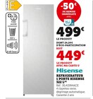 Réfrigérateur 1 porte 322 L - HISENSE en promo chez Hyper U Lons-le-Saunier à 449,00 €