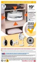 Prix et réduction Ventilateur De Table dans le prospectus Carrefour Market en cours Offre Ventilateur De Table dans le catalogue Carrefour Market du moment à la page 22