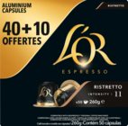 Promo CAPSULES DE CAFÉ RISTRETTO ESPRESSO L'OR à 11,95 € dans le catalogue Auchan Hypermarché à Velles