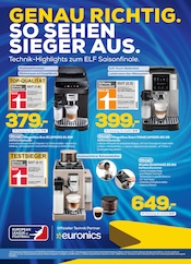Kaffeeautomat im EURONICS Prospekt in Mainz Aktueller EURONICS Prospekt mit Kaffeeautomat, "GENAU RICHTIG. SO SEHEN SIEGER AUS.", Seite 1