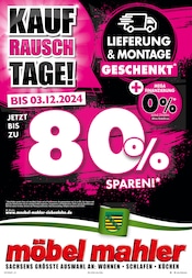 Aktueller Möbel Mahler Siebenlehn Möbel & Einrichtung Prospekt in Glashütte und Umgebung, "KAUFRAUSCHTAGE!" mit 16 Seiten, 13.11.2024 - 03.12.2024