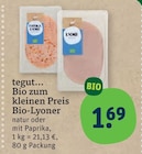 Bio-Lyoner natur oder mit Paprika von tegut... im aktuellen tegut Prospekt für 1,69 €
