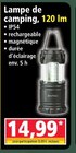 Norma Uckange - Promo Lampe de camping 120 lm Promo Lampe de camping 120 lm à 14,99 € dans le catalogue Norma à Uckange