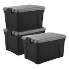 Lot de 3 malles recyclées SIA IRIS OHYAMA noir, 60L, H.35.5 x l.40 x P.59 cm - IRIS OHYAMA à 29,90 € dans le catalogue LEROY MERLIN