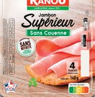 Jambon Supérieur Sans Couenne Conservation Sans Nitrite - MONIQUE RANOU à 1,32 € dans le catalogue Intermarché Super