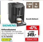 Kaffeevollautomat von SIEMENS im aktuellen Lidl Prospekt für 349,00 €