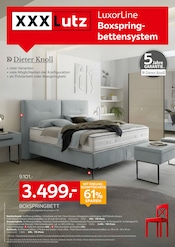 Aktueller XXXLutz Möbelhäuser Möbel & Einrichtung Prospekt in Münzenberg und Umgebung, "LuxorLine Boxspringbettensystem" mit 6 Seiten, 02.03.2026 - 15.03.2026