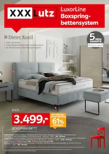 XXXLutz Möbelhäuser Prospekt LuxorLine Boxspringbettensystem mit 6 Seiten