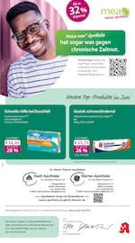 mea - meine apotheke Apotheken Prospekt der aktuellen Woche mit 4 Seiten, gültig von 01.06.2026 bis 30.06.2026, in Altenstadt und Umgebung Aktueller mea - meine apotheke Apotheken Prospekt in Altenstadt und Umgebung, "Unsere Juni-Angebote" mit 4 Seiten, 01.06.2026 - 30.06.2026